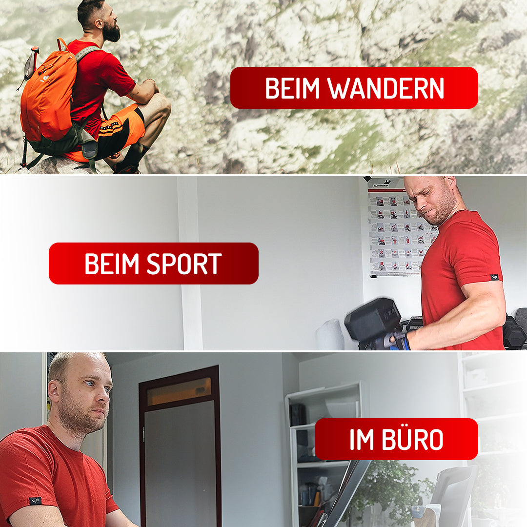 Merino T-Shirt in Rot in verschiedenen Anwendungsbereichen