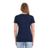 RĂźckseite eines Navy-farbenen T-shirt fĂźr Damen