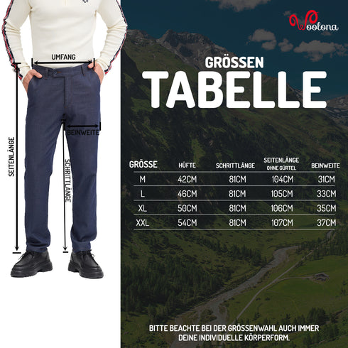 Merino Denim Hose – Blue Wool – Herren – Relax Fit