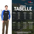 Größentabelle für Merino Baselayer für Herren mit farbigen Ärmeln
