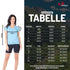 GrĂśĂentabelle fĂźr Damen V-Kragen T-Shirt aus 100% Merinowolle