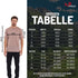 Größentabelle für Merino und Lyocell T-Shirt