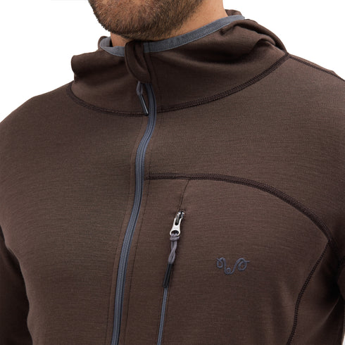 Hoodie - MAESTRO - 100% Merinowolle (Zip)