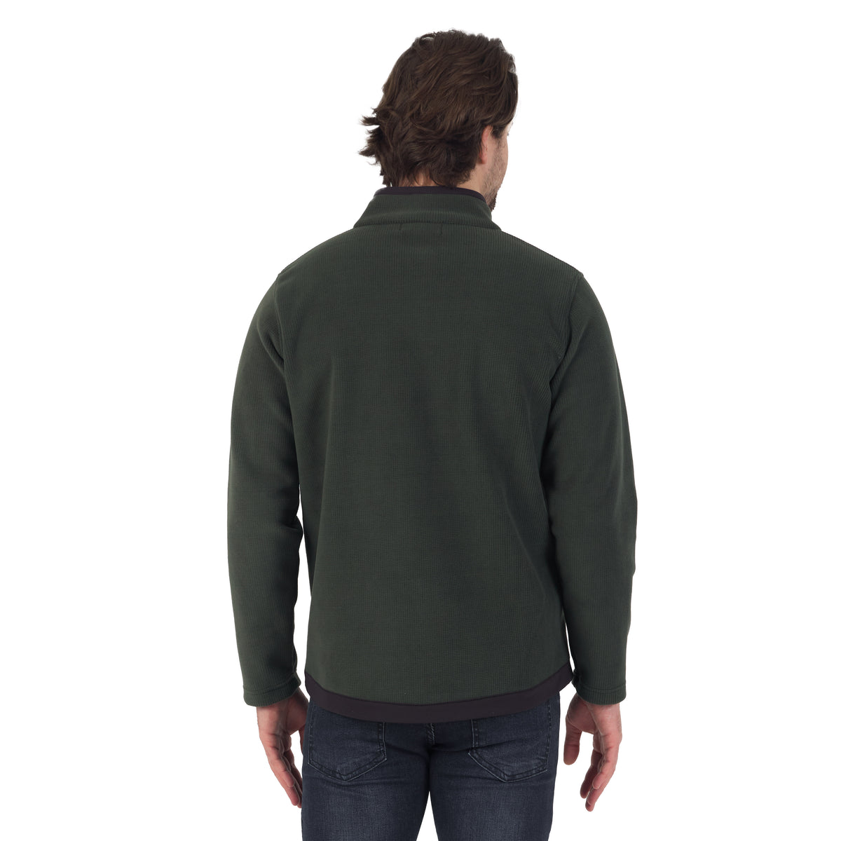 Merino Jacke Herren in der Farbe grün mit Polarfleece