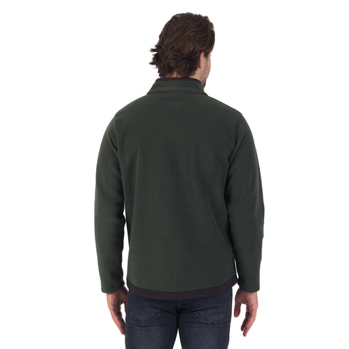Merino Jacke Herren in der Farbe grün mit Polarfleece