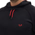 Herren Kapuzenpullover mit rotem Woolona Logo und Zugkordeln