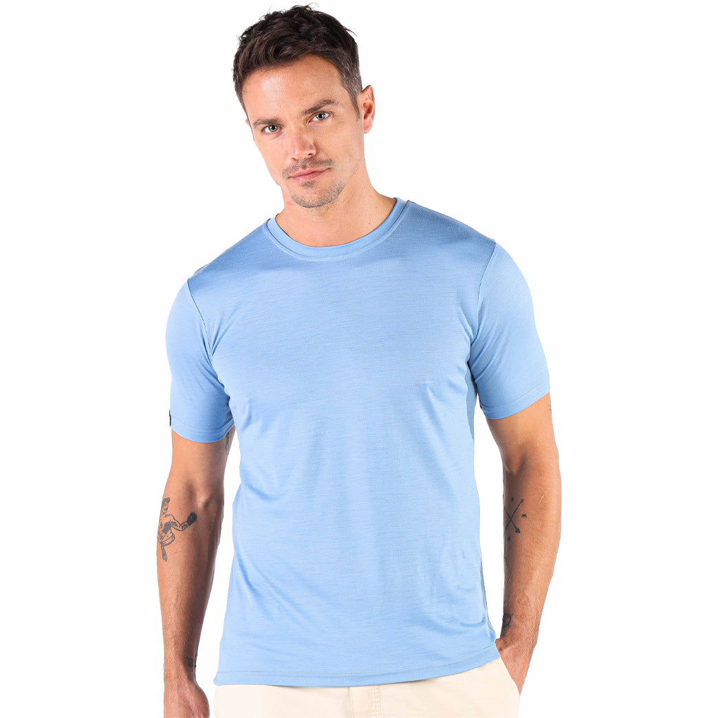 blaues Merino Tshirt für Herren