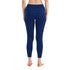 Damen Leggings aus 100% Merinowolle in Blau mit Muster.