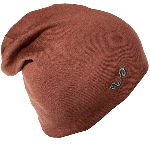 Merino Beanie in Bordeaux Rot