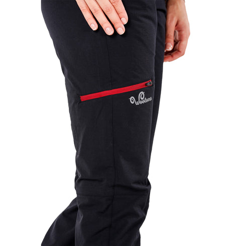 Schwarze Merino Hose mit Woolona Logo