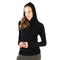 Damen Merinowolle Hoodie in schwarz