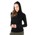 Damen Merinowolle Hoodie in schwarz
