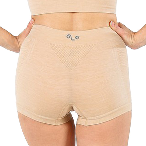 Damen Merino Unterhose mit Woolona Logo in Ecru