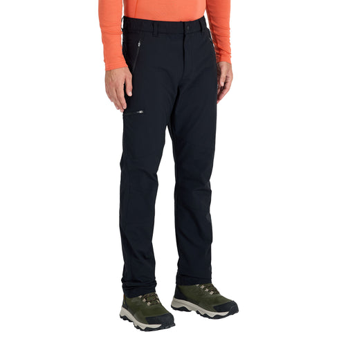 Herren Trekkinghose in schlichtem schwarz mit Reiverschlüssen.