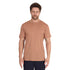 Herren T-Shirt aus Merinowolle Rundhals in der Farbe braun und im Pique Style