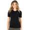 Merinoshirt fĂźr Damen in der Farbe Schwarz mit rotem Logo