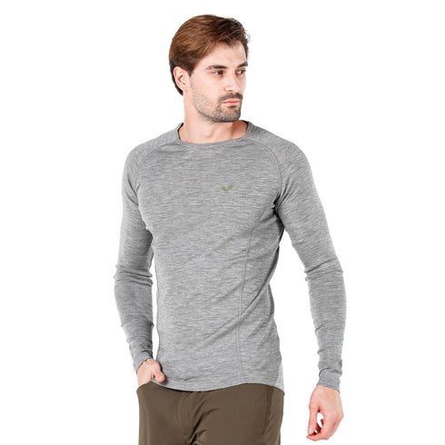 Graues Langarmshirt fßr Männer