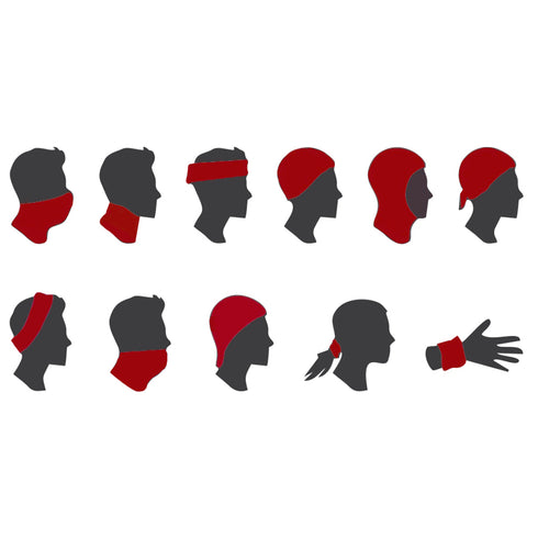 Verschiedene Tragemöglichkeiten des Merino Loops