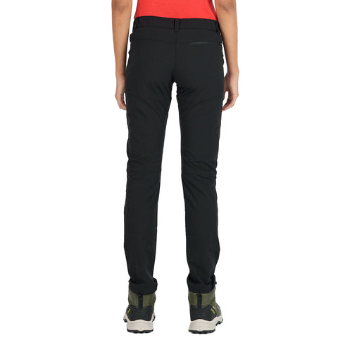 Damen Merino Freizeithose von hinten in der Farbe schwarz.