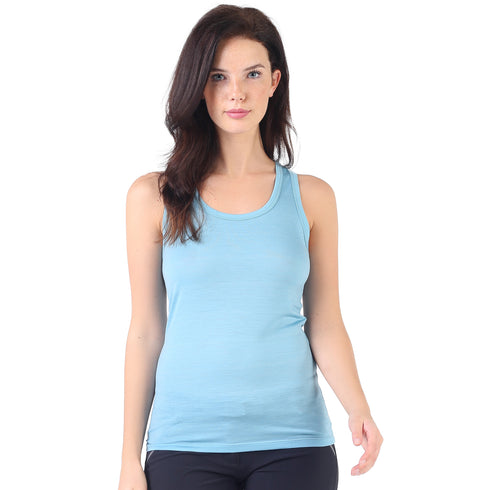 Damen Tanktop aus 100% Merinowolle in der Farbe Blau