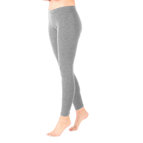 Graue Merino Leggings für Frauen