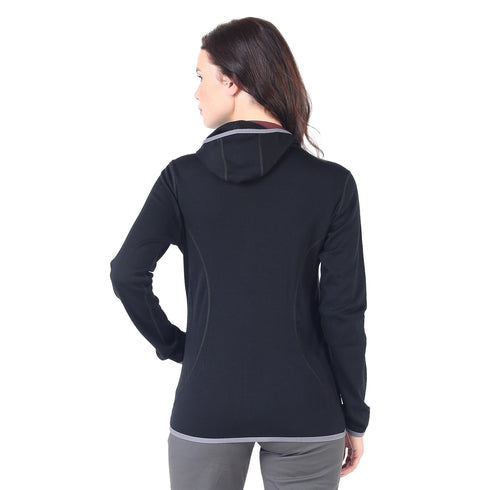 Kapuzenhoodie in schwarz von hinten