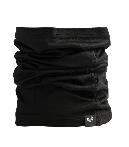 Nackenwärmer leicht aus 100% Merinowolle in schwarz