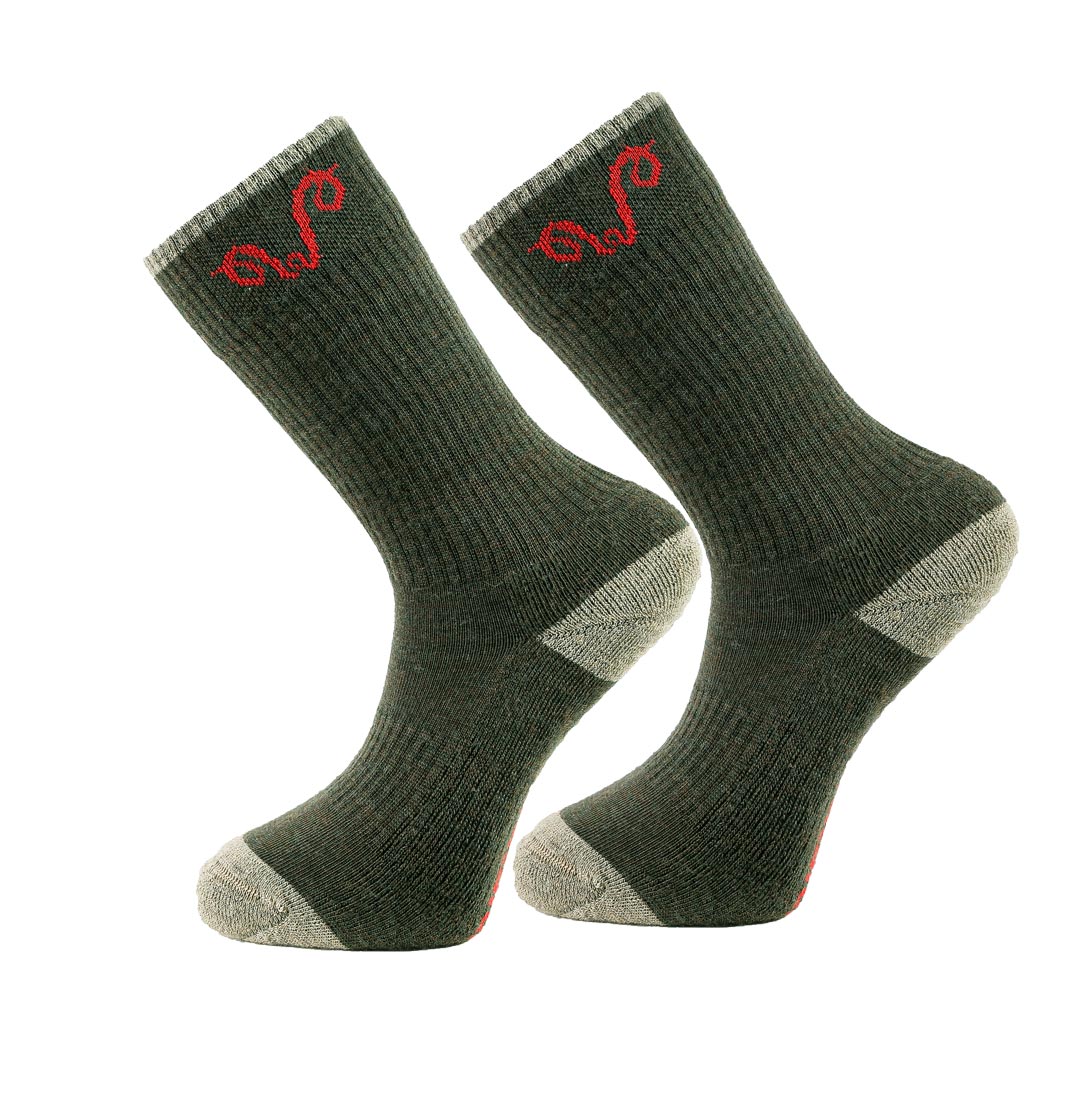Wintersocken aus Merino in der Farbe grün