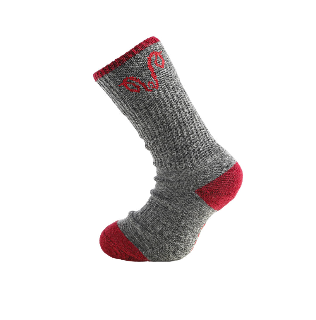 Kindersocken aus Merinowolle in Grau