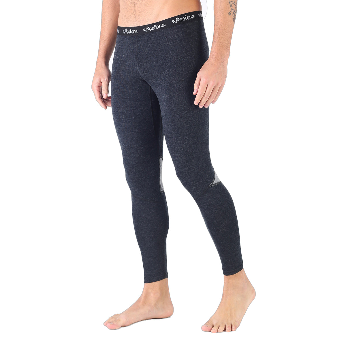 Lange Unterhose aus 100% Merinowolle in schwarz