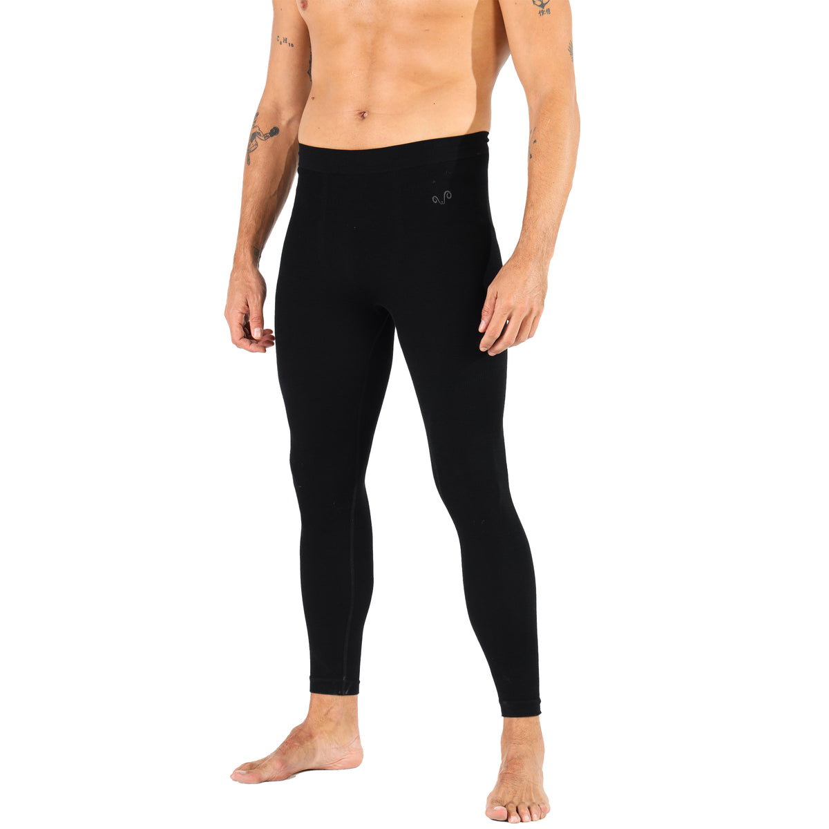 Nahtlose Merino Unterwäsche in schwarz