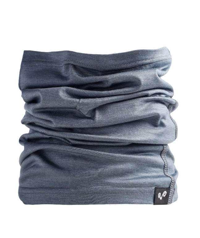 Neckwarmer aus 100% Merinowolle in grau