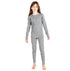 Kinderset Merinowolle Baselayer in Grau
