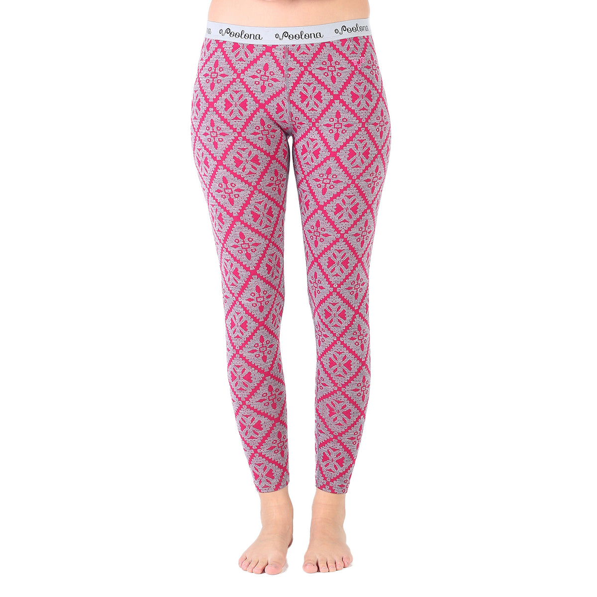 Leggings aus 100% Merinowolle in der Farbe pink