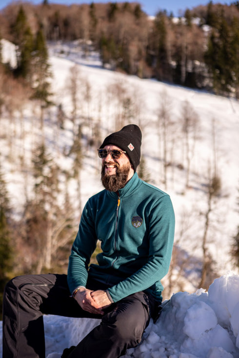 Merinojacke für Herren in der Farbe grün