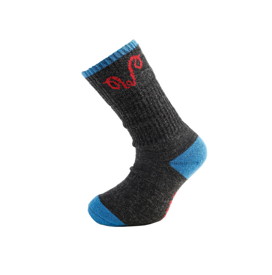 Kindersocken aus Merinowolle in der Farbe Anthrazit