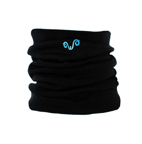Schlauchschal aus 100% Merinowolle in schwarz