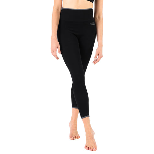 Seamless tights aus Merinowolle in schwarz