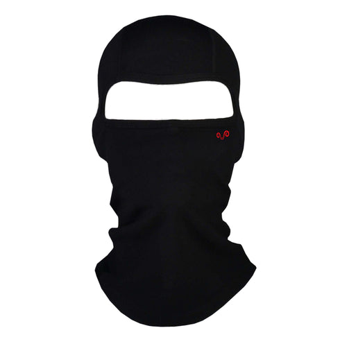 Balaclava aus Merinowolle in schwarz