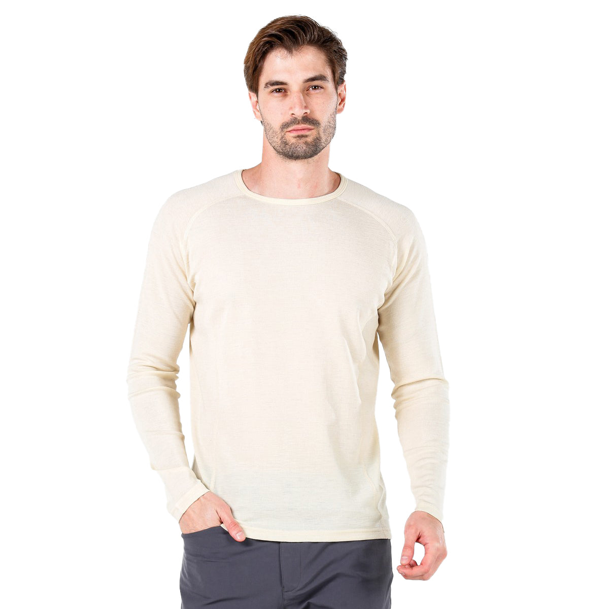 Langarmshirt - REMUS - 100% Merinowolle
