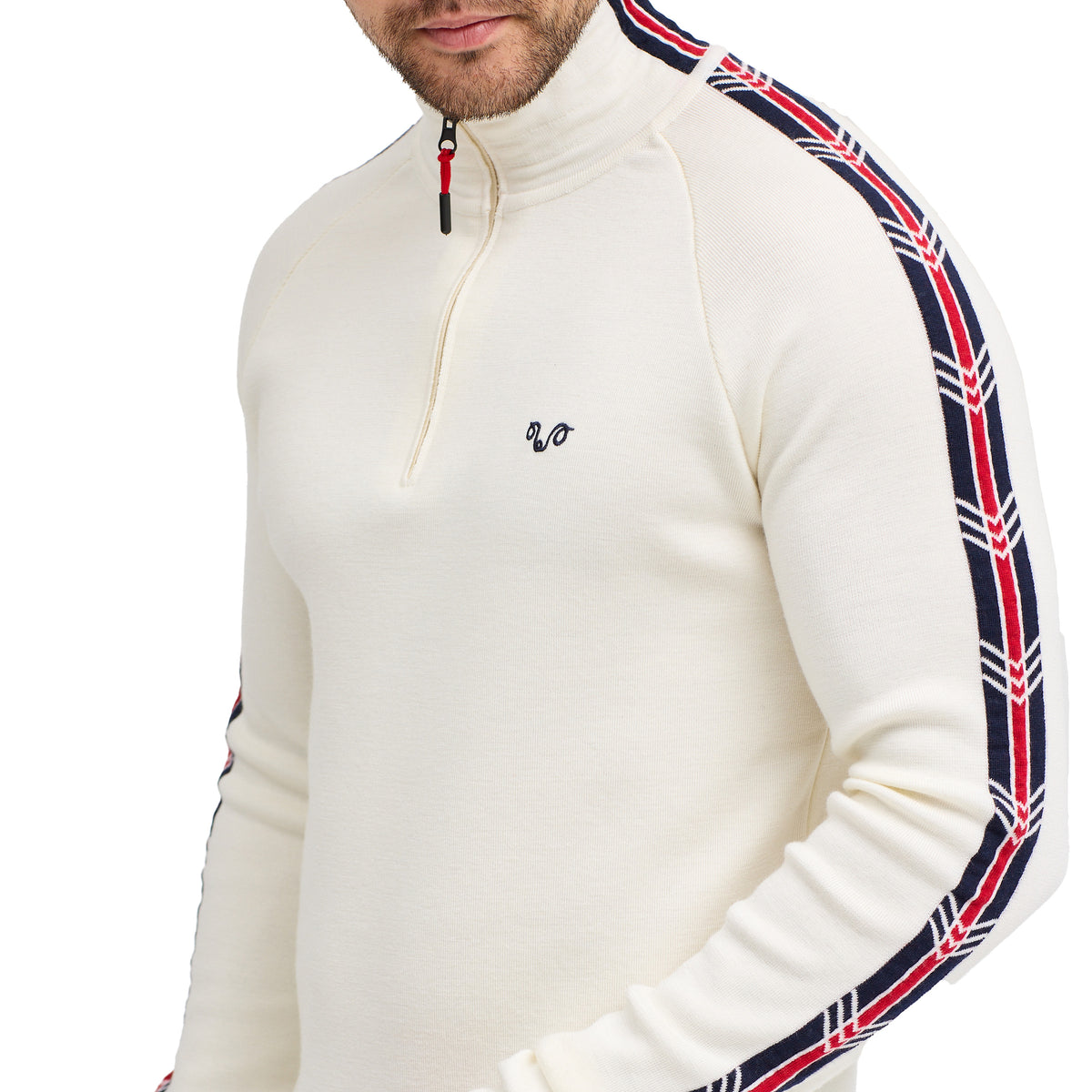 Merino Pullover Herren - NOYAN - 100% Merinowolle 1/4 (Zip)