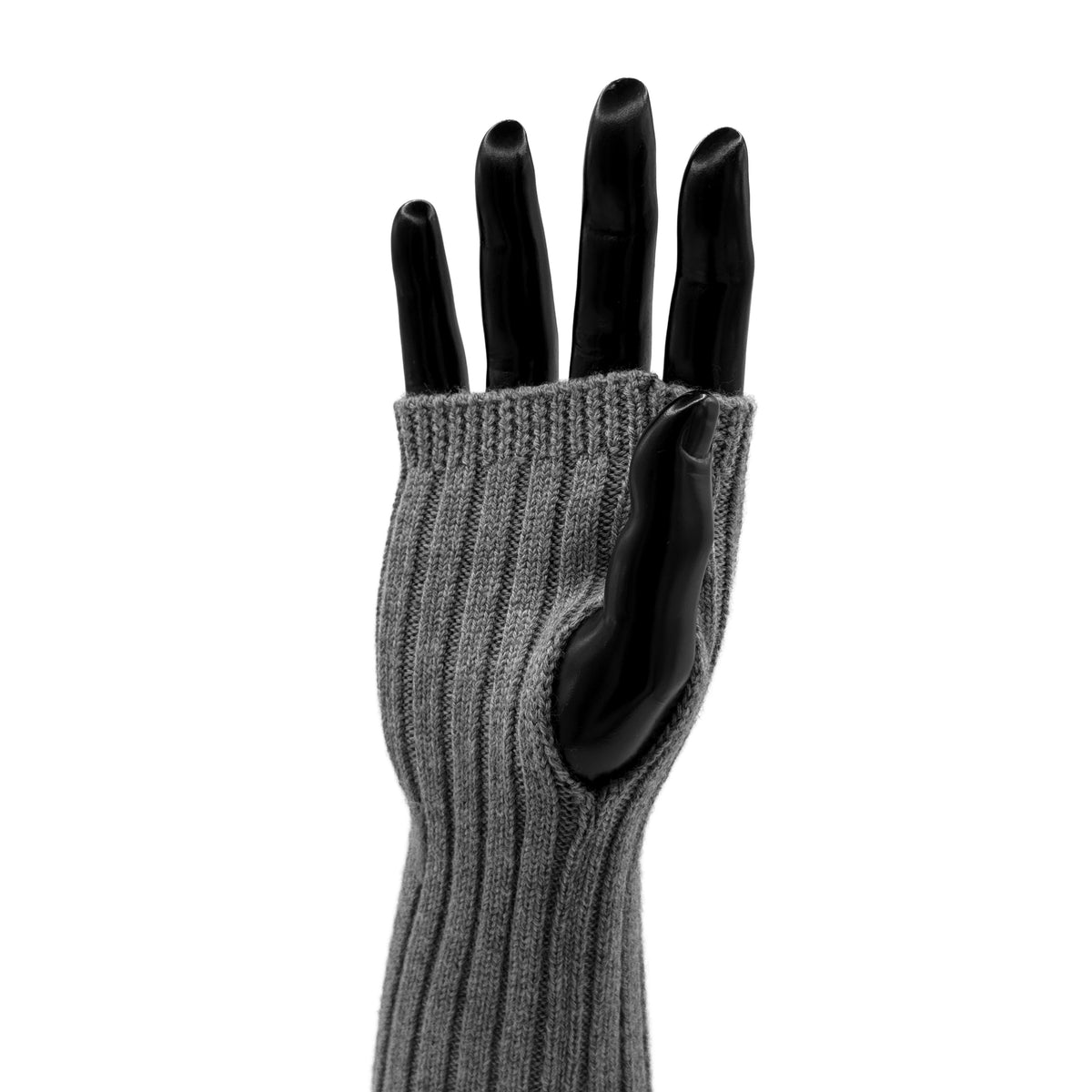 Merino Handwärmer mit Daumenschlaufe in grau