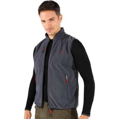 Fleece Weste aus Merinowolle mit Seiten- und Brusttasche
