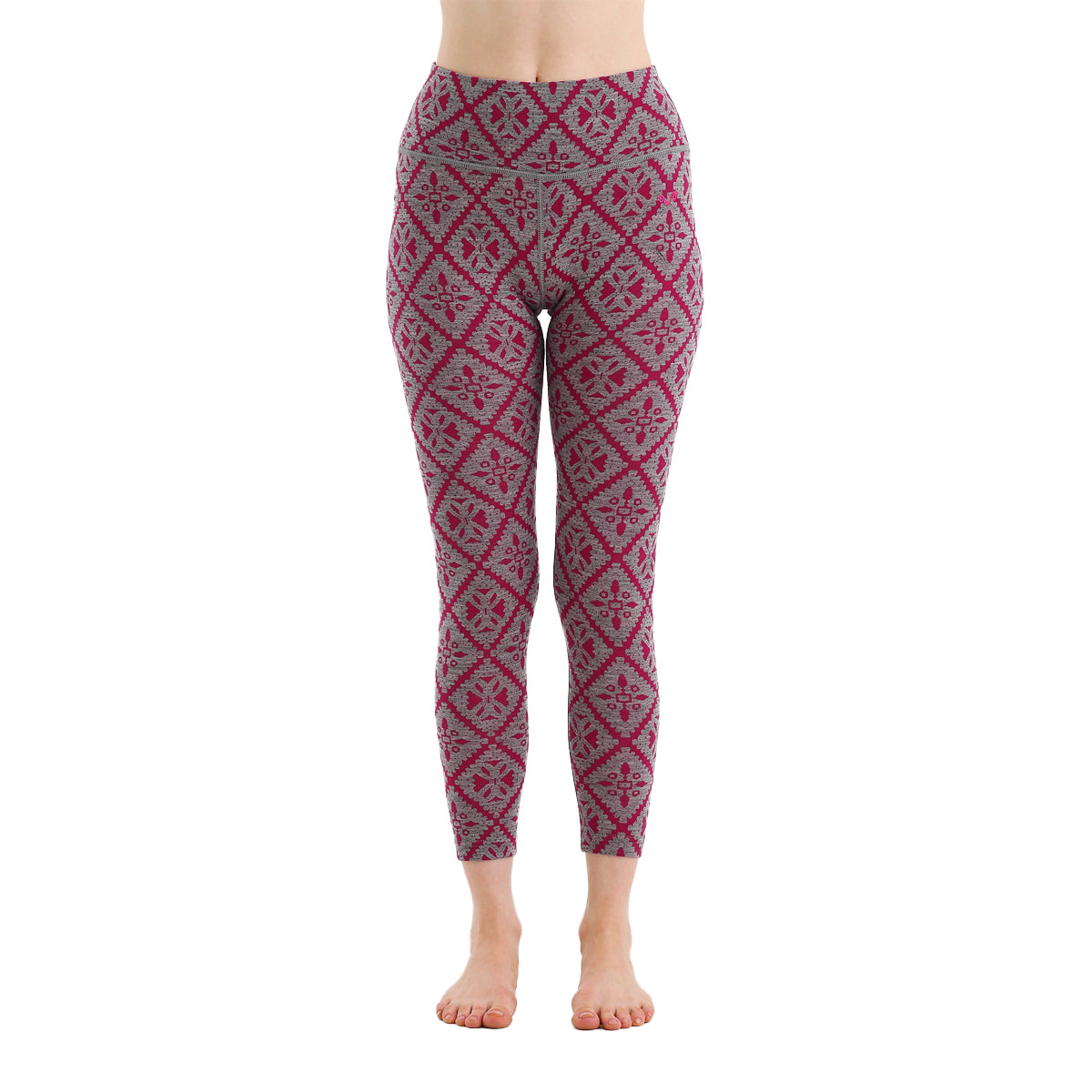 Damen Leggings aus Merinowolle mit Muster