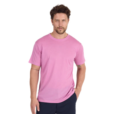 Herrenshirt aus Merinowolle in der Farbe pink im Pique Style