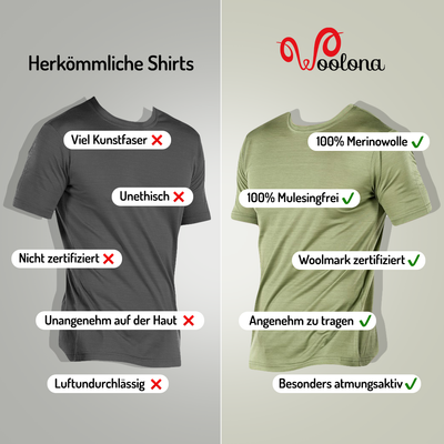 Merinoshirt Vorteile gegenüber herkömmlichen Shirts