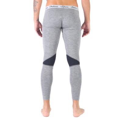 Eine Merino Unterhose für Herren in Grau von hinten