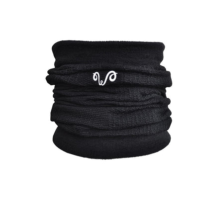 Schlauchschal in schwarz mit weißen Logo