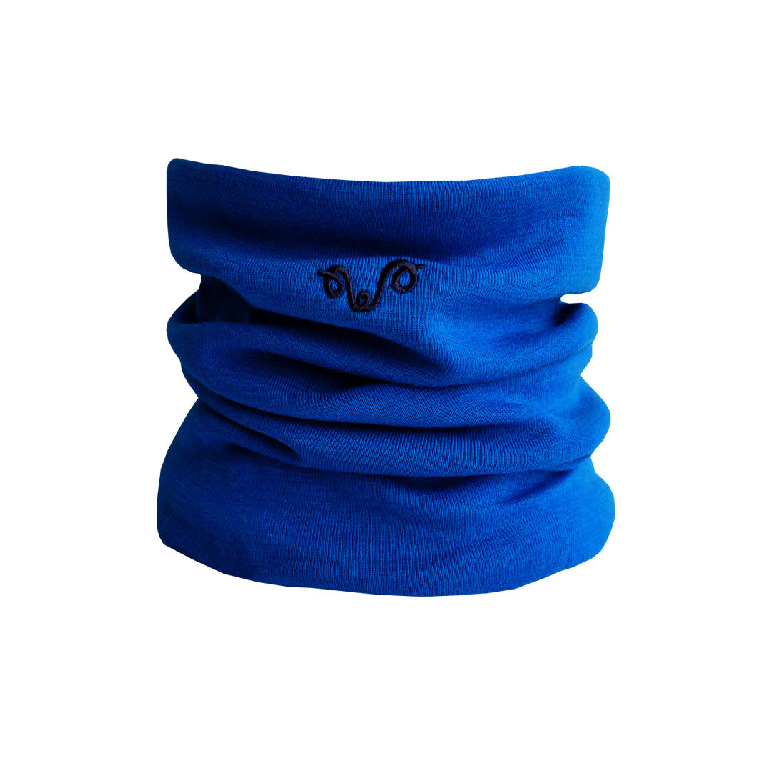 Merinowolle Nackenwärmer in Blau